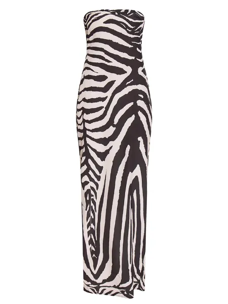 Chiffon Bandeau Maxi Dress